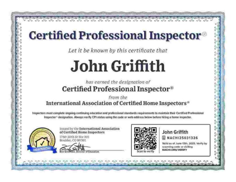 InterNACHI Certified Professional Inspector 