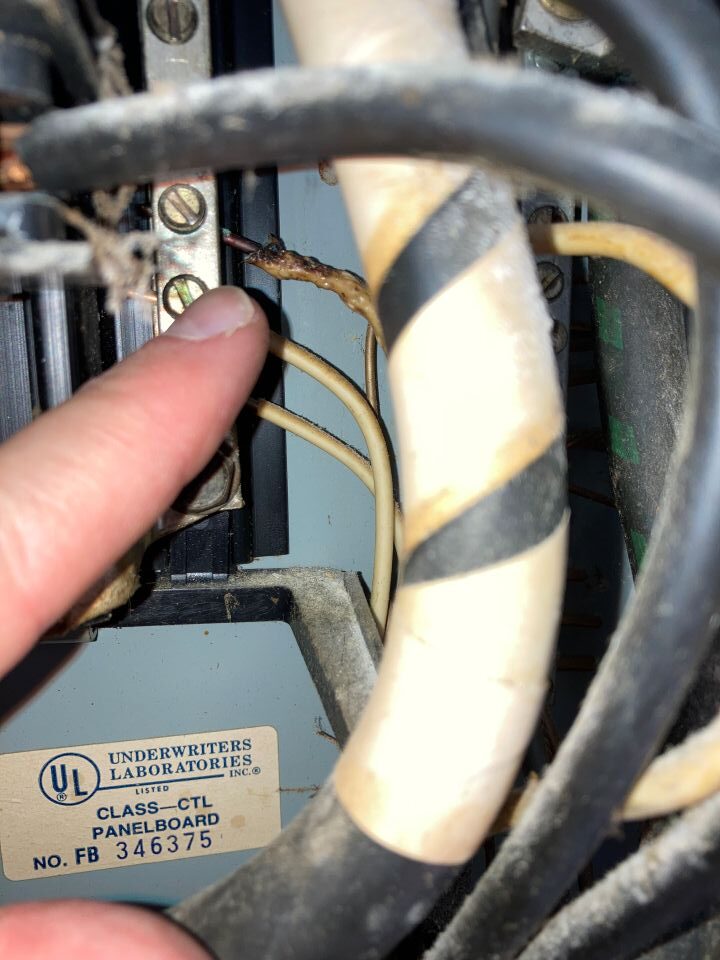 Charred Neutral Wire