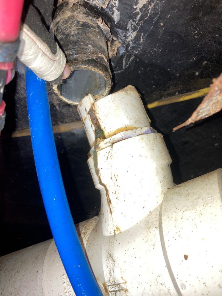 Broken Drain Pipe near Connection