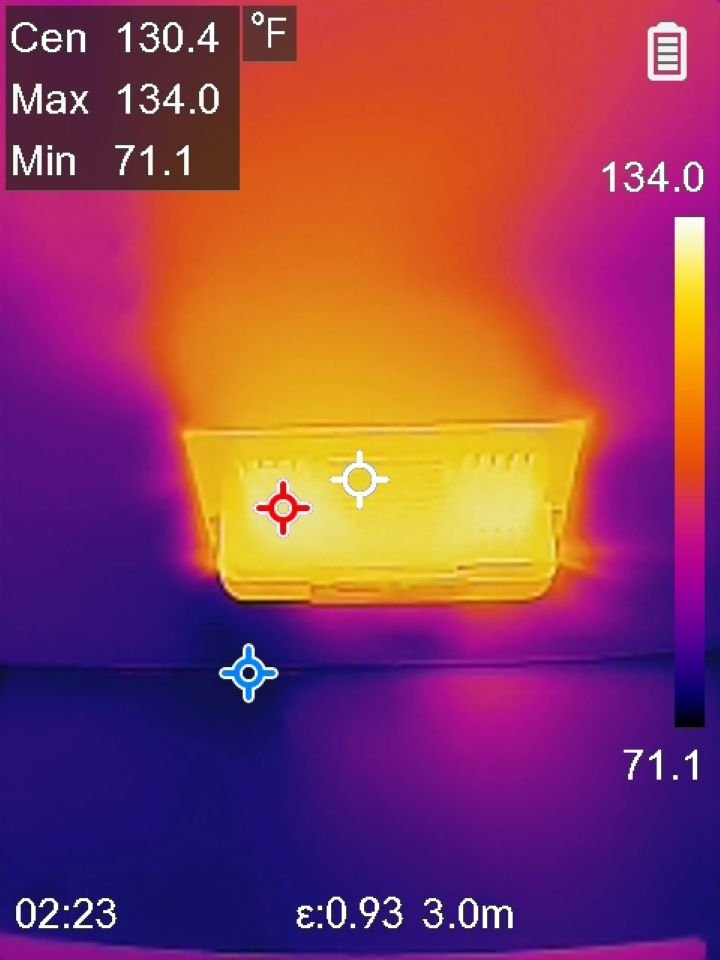 thermal imagery of a supply register