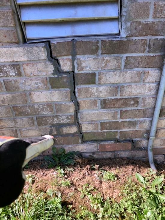 Large Foundation Wall Crack